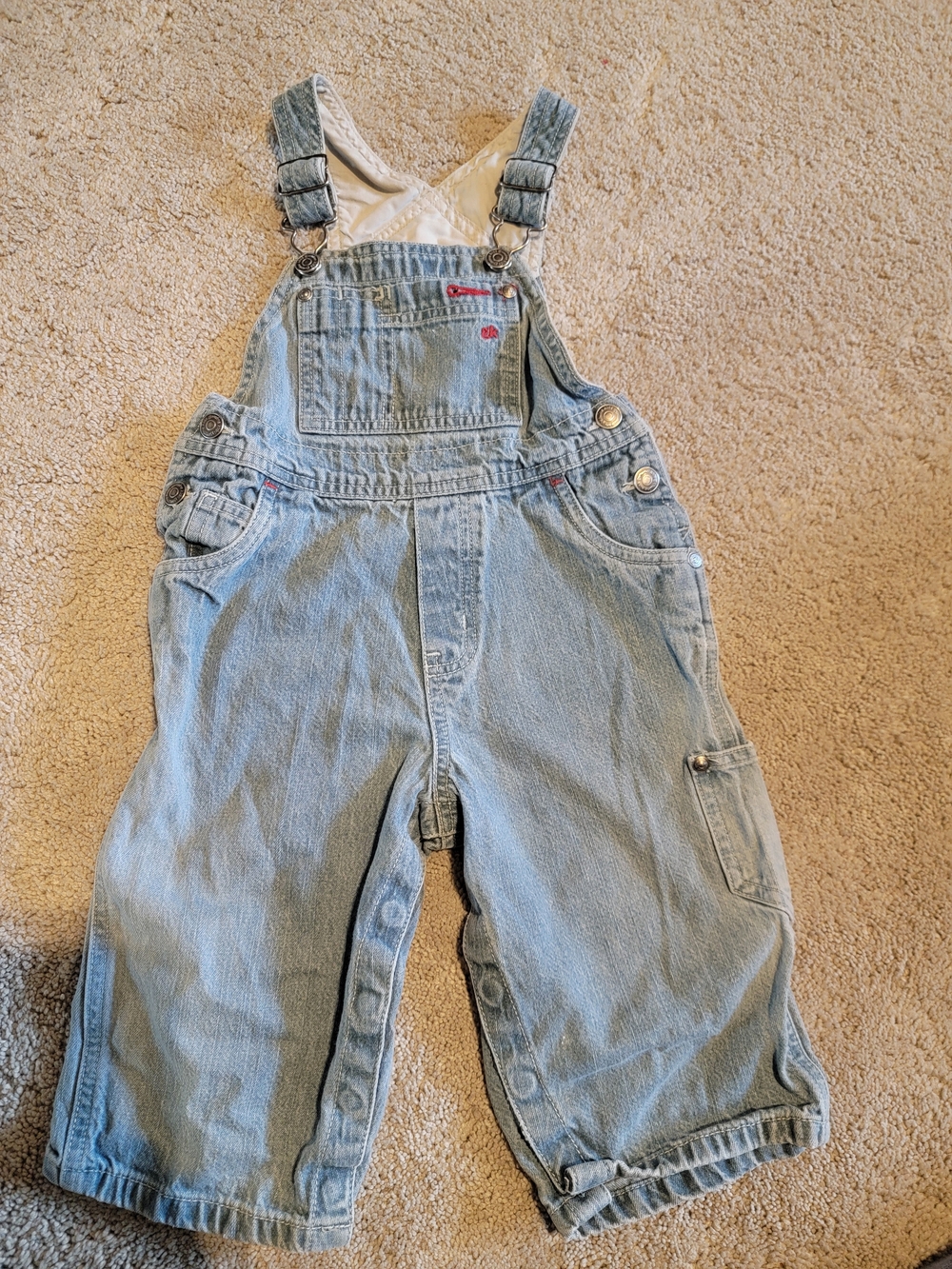 Vintage Genuine Kids From OshKosh B'gosh Light Blue Denim Kids Overalls